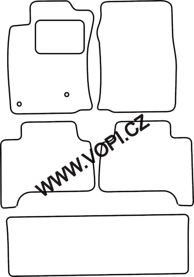 Autokoberce Toyota Landcruiser 7 míst 2003 - 2007 Colorfit (4750)